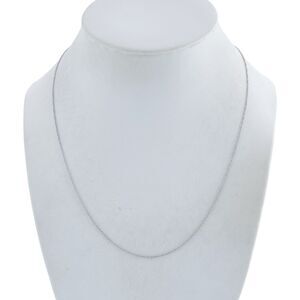 Vintage Sterling Silver 925 0.8mm Cable Link Chain Necklace 18"